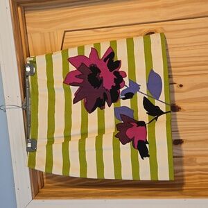 Boden Striped Floral Cotton Skirt Size 8